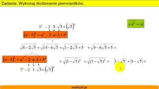 Jak dodawać trudne pierwiastki  Matfiz24pl [upl. by Cresida864]