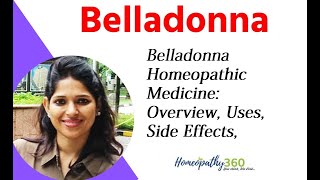 Belladonna 30 200 Homeopathic Medicine Overview Uses Side Effects Precautions Hindi  Dr Ruchi [upl. by Eirrotal529]