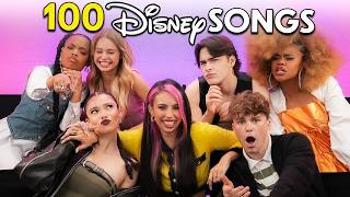 Disneys Descendants Cast Tries To Sing 100 Disney Songs In 10 Minutes [upl. by Relly]