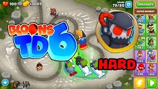 BTD6 STREAMBED on HARD NO Powers or Double Cash [upl. by Hildebrandt]