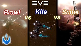 Eve Onlines Three Basic PvP Tactics Explained Brawling vs Kiting vs Sniping [upl. by Deelaw494]