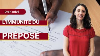 Droit privé  L’immunité du préposé [upl. by Hselin]