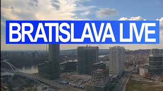 LIVE daily camera Bratislava Slovakia  new downtown  nové centrum  relaxing music [upl. by Nikal988]