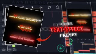 Ae Inspired Text Animation  Text Effect  Alight Motion  XML Preset [upl. by Romaine]