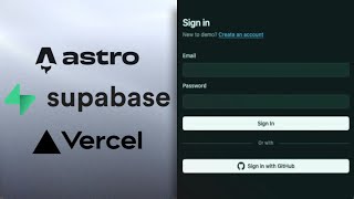 User Login with Astro Authentication Using Supabase and Vercel [upl. by Aryan]