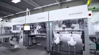 Packaging and labelling of pharmaceutical products in an automatic packaging machine from Schubert [upl. by Berfield]