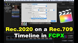 Using Rec2020 HLG on a Rec709 timeline in FCPX [upl. by Adiuqal]