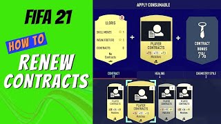 FIFA 21 How to Renew Contracts Ultimate Team [upl. by Aixela]