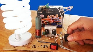 How to make Fluorescent Lamp Adjustable Inverter Circuit 12V DC 20W 40W [upl. by Yttap]