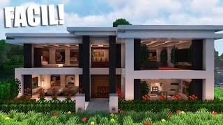 ✅Cómo hacer una casa MODERNA en Minecraft🏡 FÁCIL Y RÁPIDO 13 [upl. by Jeraldine17]