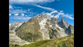 3D Flyover Route Tour du Mont Blanc Day Five Rifugio Elisabetta to Courmayeur [upl. by Yngiram189]