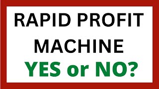 Rapid Profit Machine Review  Legit System [upl. by Colston]