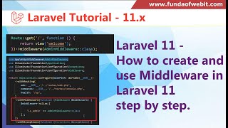 Laravel 11  How to create and use Middleware in Laravel  Laravel 11 middleware tutorial [upl. by Tod]