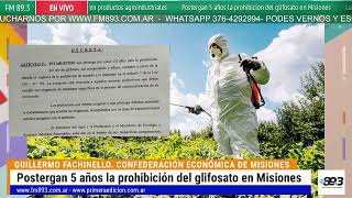 Postergan 5 años la prohibición del glifosato en Misiones [upl. by Fredette]