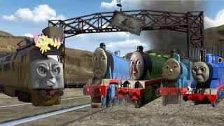 Thomas Edward Henry and Gordon confronting Diesel 10 to save Fluttershy [upl. by Llennyl]