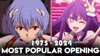 The Most Popular Anime Opening of Each Year 19752024 Evolution of Anime Openings [upl. by Brandenburg]