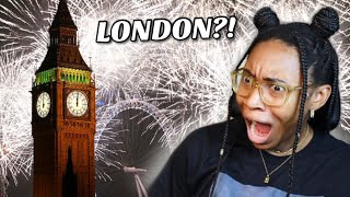 AMERICAN REACTS TO LONDON 2024 NEW YEARS FIREWORK SHOW FOR THE FIRST TIME 🤯🎇 [upl. by Kissee]