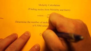 Molarity Calculation moles from molarity and liters [upl. by Glenn]