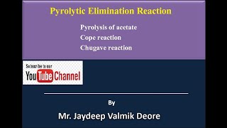 Pyrolytic Elimination Reaction [upl. by Itsyrc]