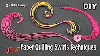 Paper Quilling Swirls Tutorial  JK Arts 1277 [upl. by Freberg251]