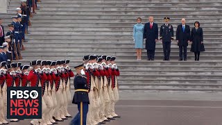 WATCH President Donald Trump conducts troop review at US Capitol [upl. by Syah]