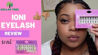 Ioni Eyelash Review Dollar Tree Mink Lashes  Ioni Mink Lashes  Mink Individual Lashes [upl. by Aerdno857]