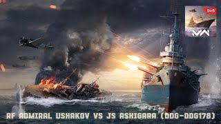 RF ADMIRAL USHAKOV Vs JS Ashigara DDGDDG178  TEAM DEATHMATCH  MODERN WARSHIPS  GMEPLAY [upl. by Zahavi210]