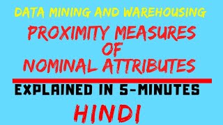 Proximity Measures Of Nominal Attributes Explained In Hindi [upl. by Gunilla]