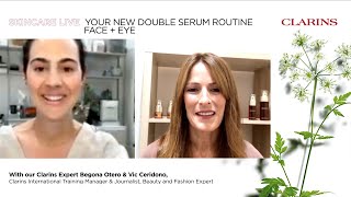 Discover our Double Serum routine  Clarins [upl. by Aker627]