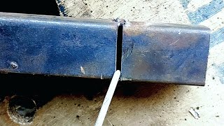 How to weld a large gap in a 15 mm profile pipe [upl. by Aneehsat]