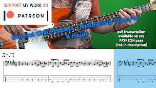 Red Hot Chili Peppers  Mellowship Slinky in B major Bass cover with tabs [upl. by Tyrus250]