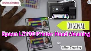 How to clean Epson l5190 printer head cleaning How to fix missing Color in printer Epson l5190 [upl. by Emmalynne]