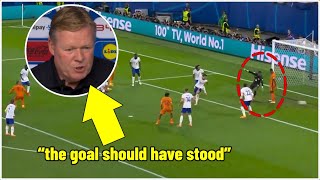 Netherlands Coach Ronald Koeman Criticizes Referee Decision on Xavi Simons Goal vs France [upl. by Supat]