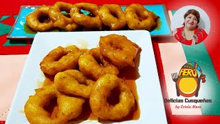 PICARONES PERUANOS DE ZAPALLO CAMOTE RECETA DELICIAS CUSQUEÑAS PERÚ COCINA Y REPOSTERIA PERUANA [upl. by Nylle]