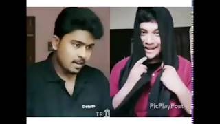 salabam vazhimaruma mizhi randilum dubsmash by kiran viyath and mdshaluz [upl. by Notgnimer]