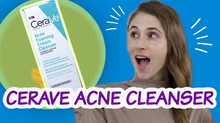 CERAVE ACNE FOAMING CREAM CLEANSER REVIEW DR DRAY [upl. by Airec]