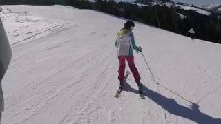 Skiing in Niederau Blue 21 into Red 23 24 amp 19 March 2016 [upl. by Ellah956]