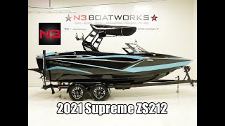 2021 Supreme ZS212  Electric Blue Metal Flake  Walk Through  N3 Boatworks [upl. by Acimak314]