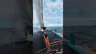 Catamaran racing practice sailing catamaran sailboat f18 sailingcatamaran nacra insta360 [upl. by Manus]