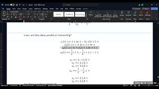 Equations of Lines in 3space Skew Parallel Intersecting [upl. by Eno]