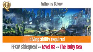 FFXIV Fathoms Below  diving required  Stormblood [upl. by Aihtnyc]