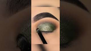 Olive Toned Smokey Eyemakeup 💚✨youtubeshorts eyemakeuptutorial subscribe smokeyeye [upl. by Lowis]