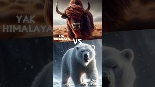 Yak Himalaya vs Beruang Kutub shorts animals animalbattle [upl. by Ravens]