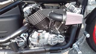 Yamaha V Star 650 Custom Bobber hand made Dragstar xvs 650 walkaround [upl. by Weinhardt]