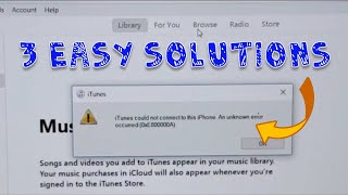 0xE80000A or 0xE800000A Error Fixed  iPhone to Windows PC iTunes Error 3 Fixes [upl. by Feer]