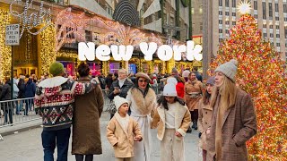 4K🇺🇸NYC Walk🎄✨5th Ave Christmas Lights Rockefeller Tree amp Holiday Windows in Manhattan 2022 [upl. by Horwitz]