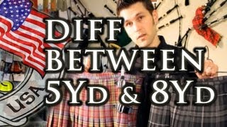 Difference between 5 and 8 yard kilts  Kilt Rental USA [upl. by Hercules686]