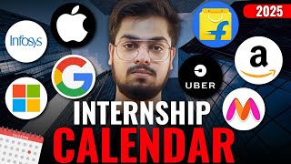 Internship Calendar 2025  When Do Companies Hire for OFF CAMPUS Internships [upl. by Nomyaw]