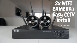 Maisi Wireless CCTV Cameras with NVR Box Install amp Info [upl. by Ogilvie]