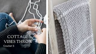 Crochet Blanket Stitch Tutorial Cottage Vibes Throw [upl. by Aicrop66]